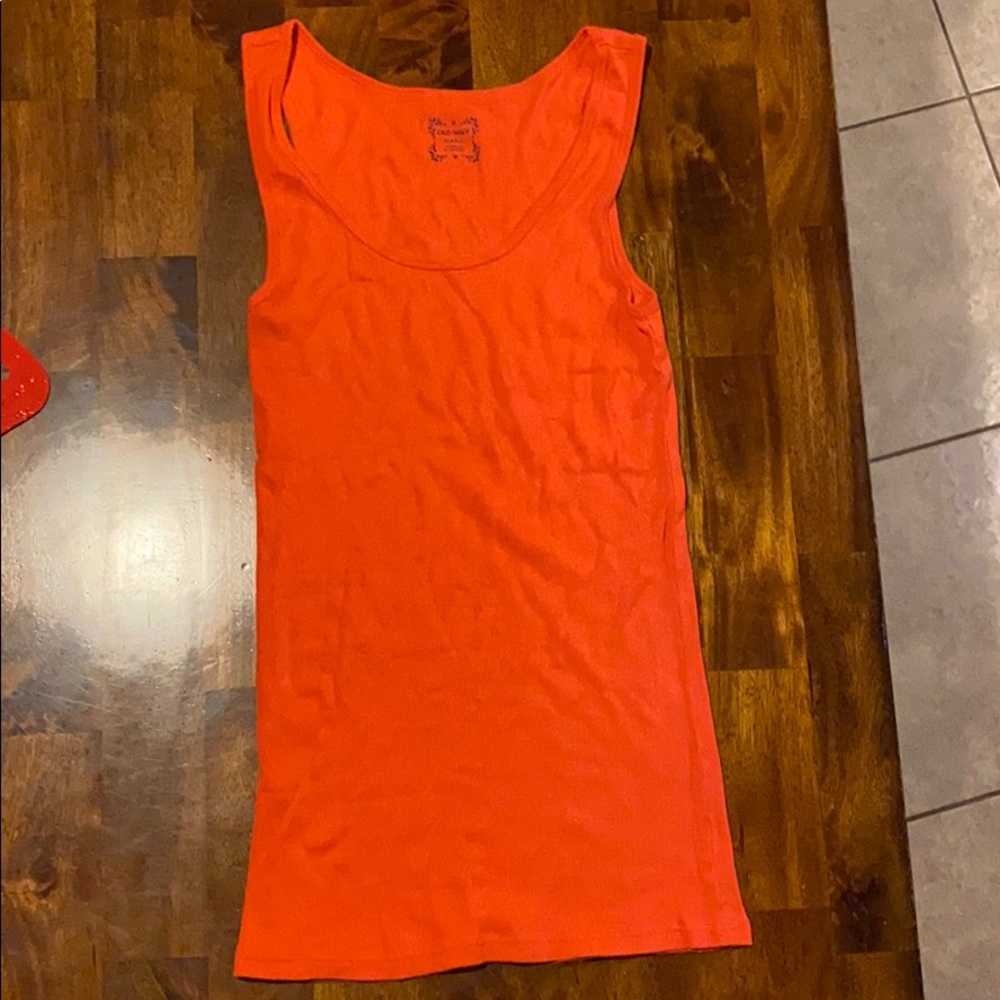 Old Navy Ribbed Orange XL Tank Top